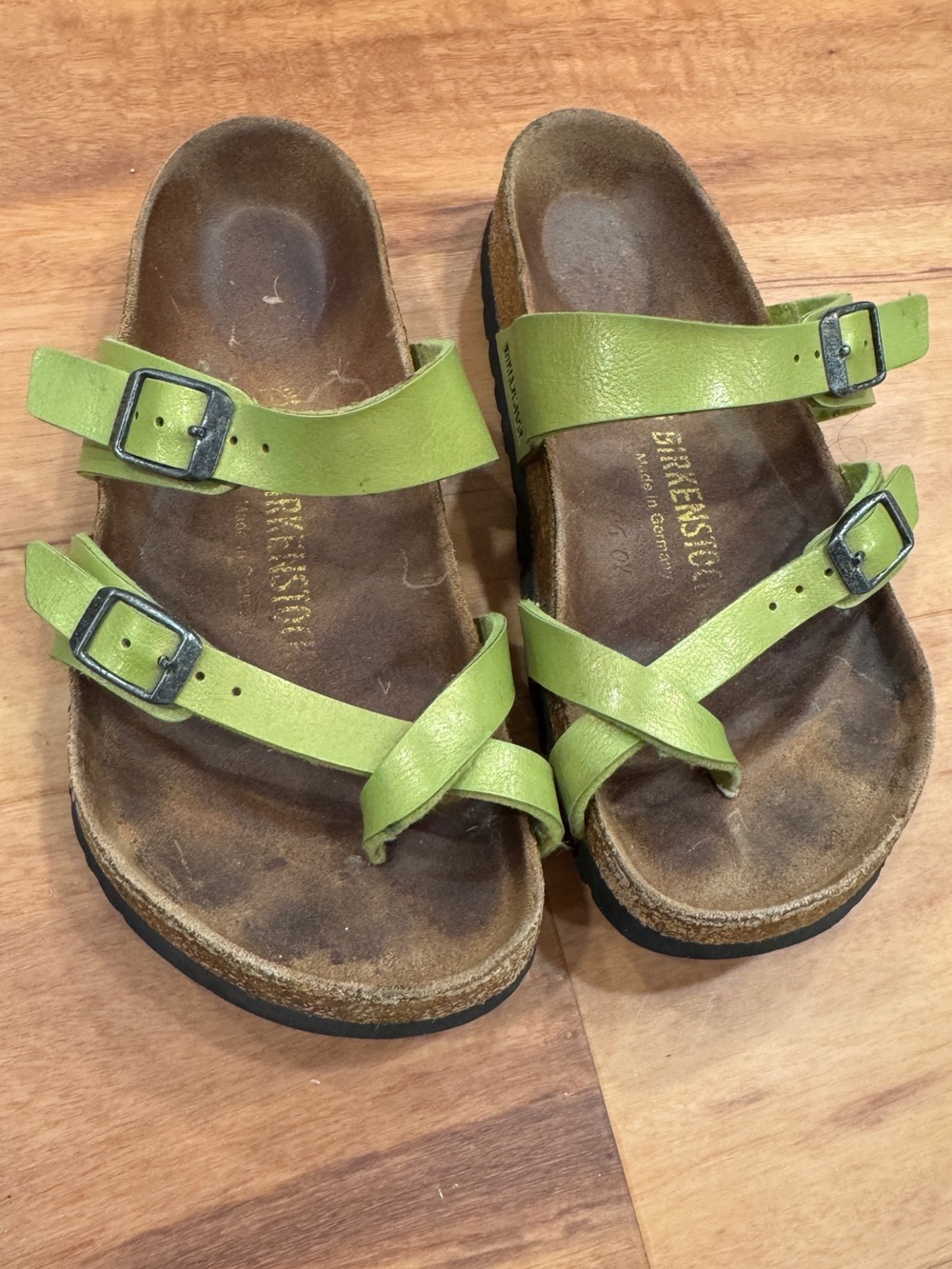 Birkenstock Mayari  Green Cross-Strap Sandals